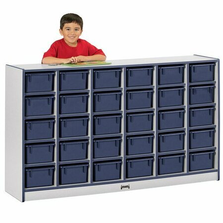 RAINBOW ACCENTS 57 1/2'' x 15'' x 35 1/2'' Mobile Storage Cabinet with Navy Trays. 5310431112